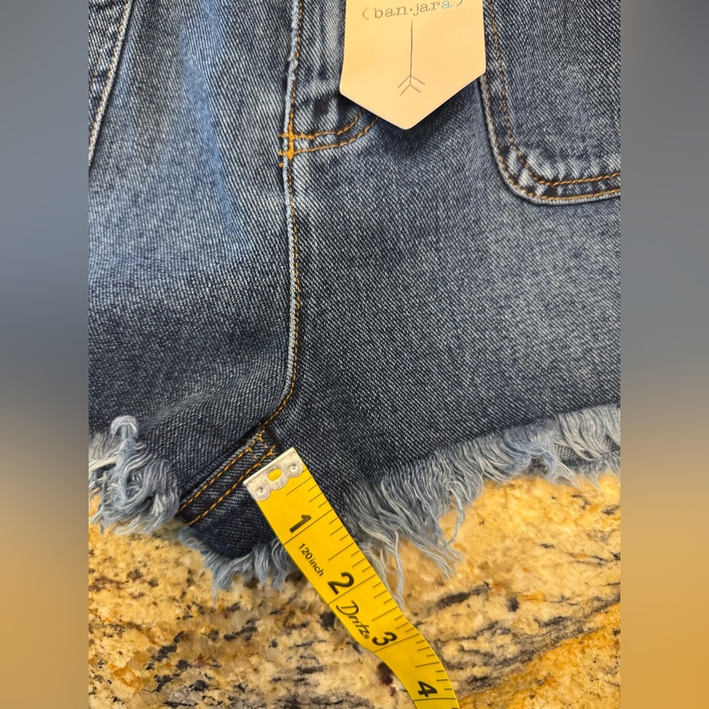 Banjara Juniors Blue Jean Shorts Size 3/25 Hippie Boho Festival Western - Picture 12 of 12